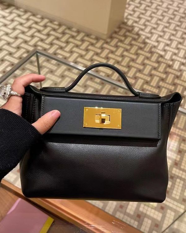 Italian Brown Calf Leather Durable Tote Handbag