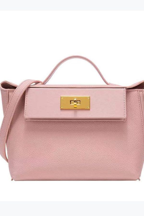 Italian Brown Calf Leather Durable Tote Handbag