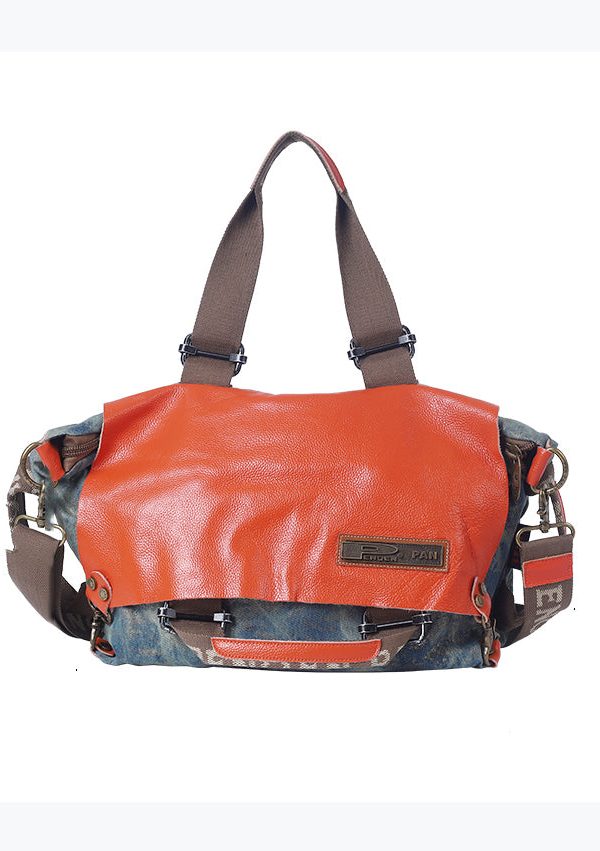 Italian Large Capacity Print Versatile Satchel Bag Handbag