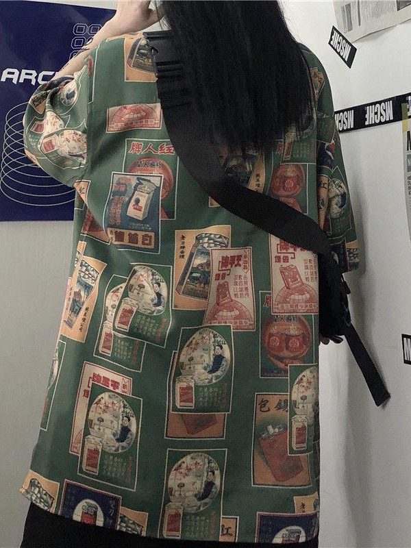 Japanese Figure Print Shirt