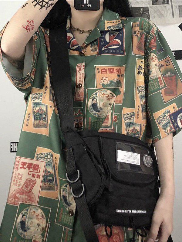 Japanese Figure Print Shirt