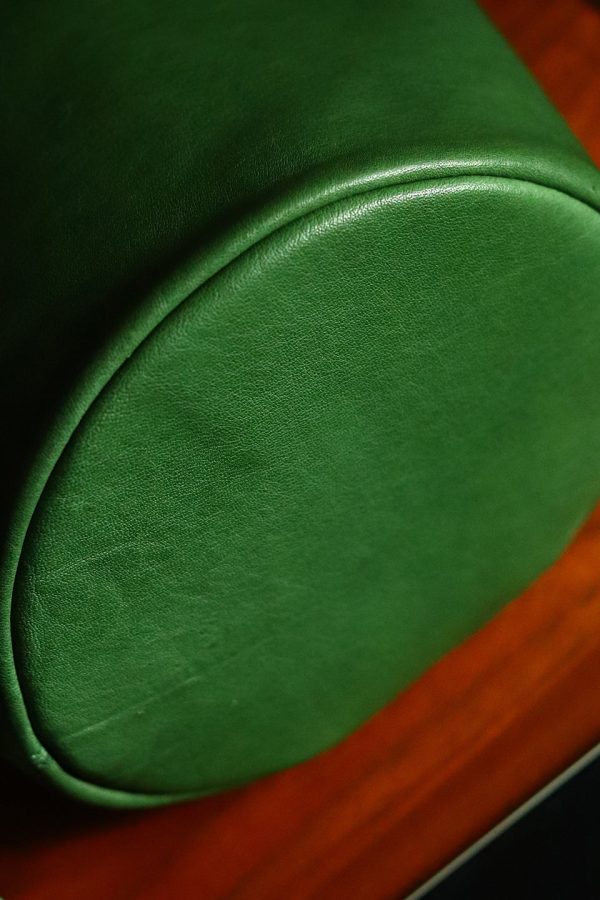 Japanese Style Green Calf Leather Bucket Bag