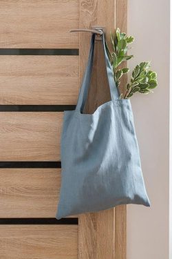Japanese Style Vacation Large Capacity Linen Shopping Bag