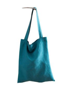 Japanese Style Vacation Large Capacity Linen Shopping Bag