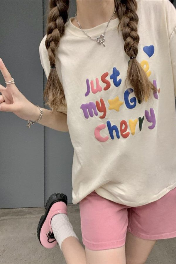 Just Be My Girl Cherry Tee