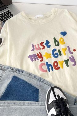 Just Be My Girl Cherry Tee
