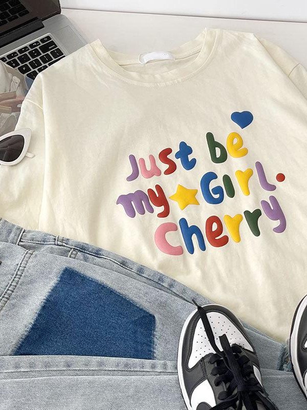 Just Be My Girl Cherry Tee