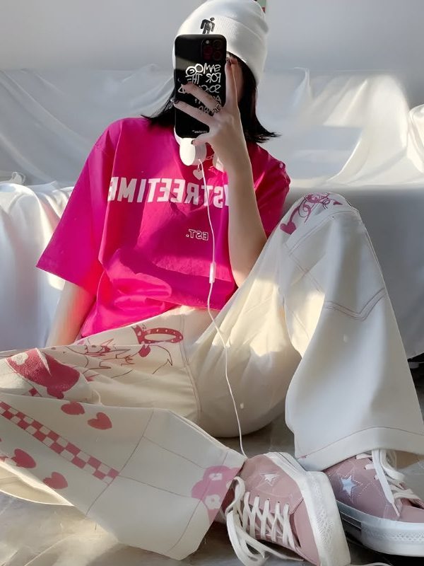 Kawaii Anime Girl Printed Pants