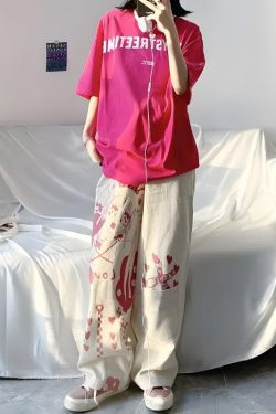 Kawaii Anime Girl Printed Pants