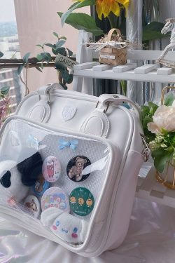Kawaii Bear, Rabbit, Cat Square Student Ita Bag