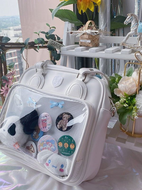 Kawaii Bear, Rabbit, Cat Square Student Ita Bag