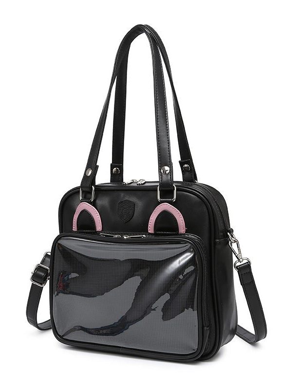 Kawaii Bear, Rabbit, Cat Square Student Ita Bag