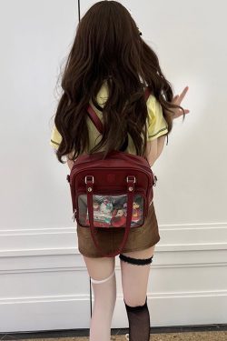 Kawaii Bear, Rabbit, Cat Square Student Ita Bag
