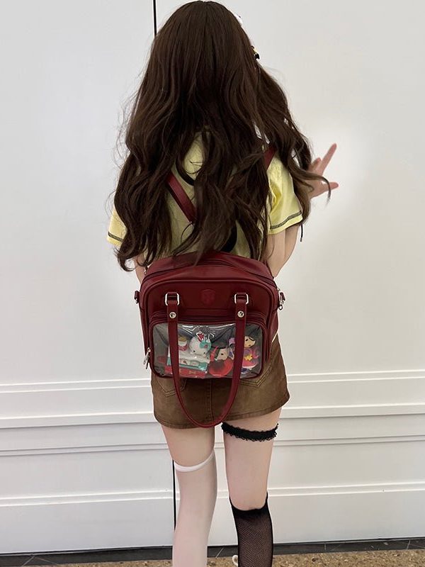 Kawaii Bear, Rabbit, Cat Square Student Ita Bag