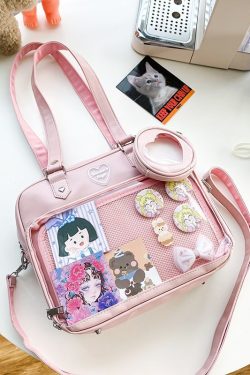 Kawaii Candy Color Ita JK Lolita PU Crossbody Shoulder Bag