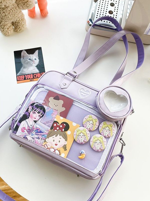 Kawaii Candy Color Ita JK Lolita PU Crossbody Shoulder Bag