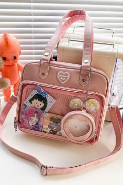 Kawaii Candy Color Ita JK Lolita PU Crossbody Shoulder Bag