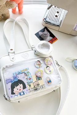 Kawaii Candy Color Ita JK Lolita PU Crossbody Shoulder Bag
