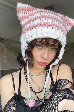 Kawaii Cat Ear Knitted Beanie