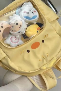 Kawaii Ita Backpack – Nylon Mochila with Clear Display Pocket