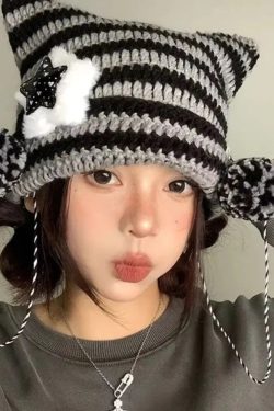 Kawaii Knitted Cat Ear Beanie