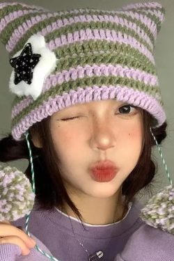 Kawaii Knitted Cat Ear Beanie