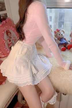 Kawaii Ruffled Layered Lace Mini Skirt