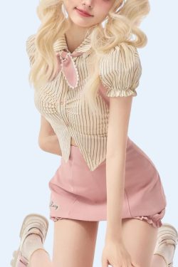 Kawaii Shirt & Skort Two Piece Set