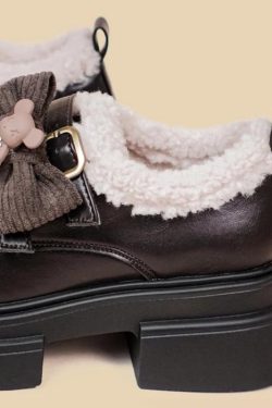 Kawaii Teddy Bear Platform Oxford Shoes