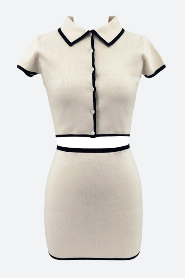 Knitted Cardigan & Mini Skirt Two Piece Set