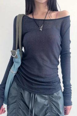 Knitted Mesh Backless Top