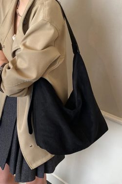 Korean Style Coffee Suede Versatile Shoulder Bag