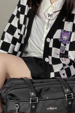 Kuromi Buttoned Black Cardigan