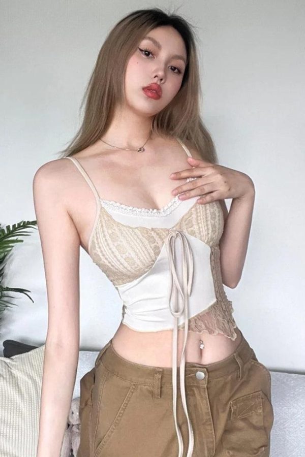 Lace Asymmetric Patchwork Top