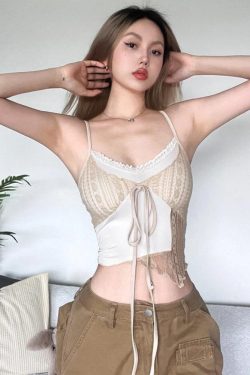 Lace Asymmetric Patchwork Top