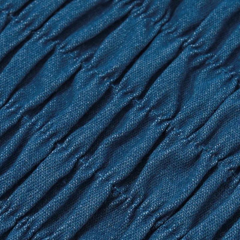 Lace Trim Denim Tube Top Lace Trim Denim Tube Top