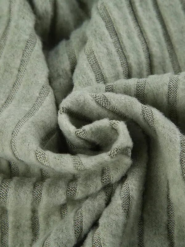 Lace Trim Slit Plush Top