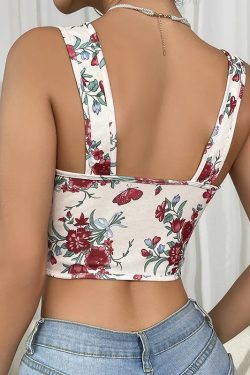 Lace-Up Corset Crop Top