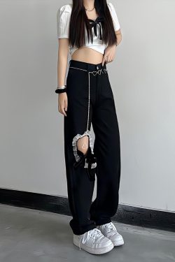 Lace Up Knee Washed Jeans