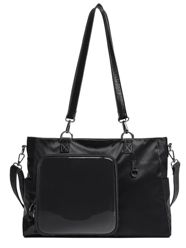 Large Capacity Black Badge Ita Bag Tote Bag