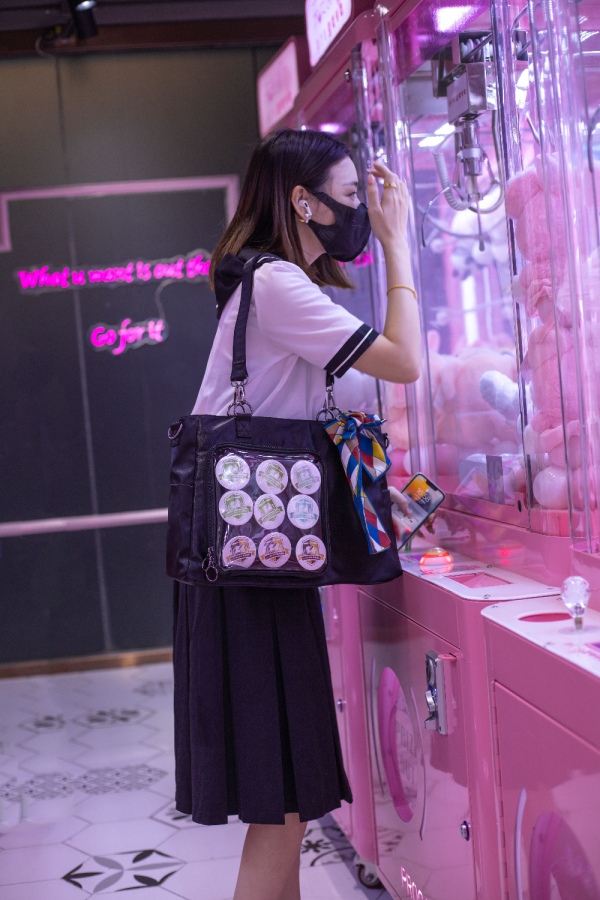 Large Capacity Black Badge Ita Bag Tote Bag