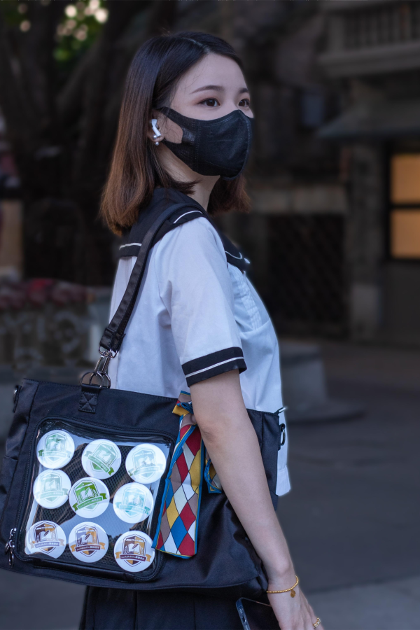 Large Capacity Black Badge Ita Bag Tote Bag