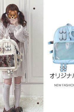 Large Lolita Double Clear Windows Kawaii Anime Backpack