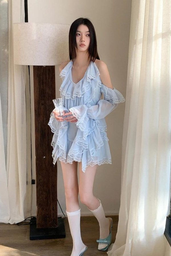 Layered Ruffled Mini Dress