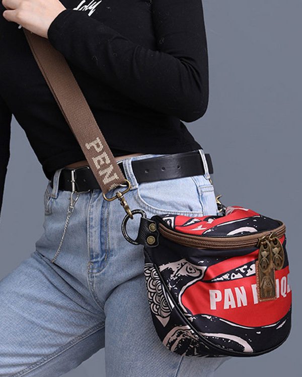 Leisure And Versatile Solid Durable Printed Satchel Bag Handbag