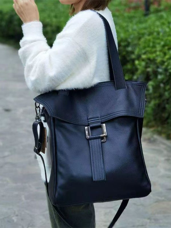 Leisure Brown Calf Leather Large Capacity Satchel Bag Handbag