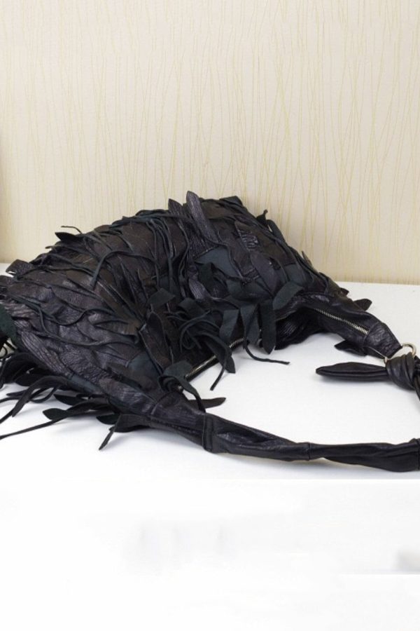 Leisure Sheepskin Tassel Shoulder Bag For Women