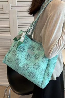 Leisure Versatile Green Large Capacity Satchel Bag Handbag