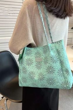 Leisure Versatile Green Large Capacity Satchel Bag Handbag