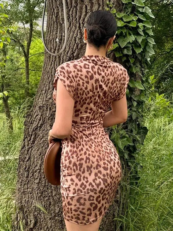 Leopard Bodycon Mini Dress